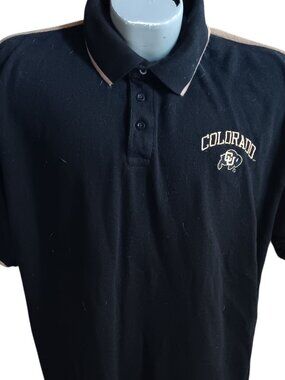 Vintage Men's Large Polo Shirt CU Buffaloes Boulder Colorado Y2K Old Varsity